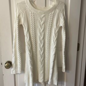 Lemon White Cable Knit Dress
